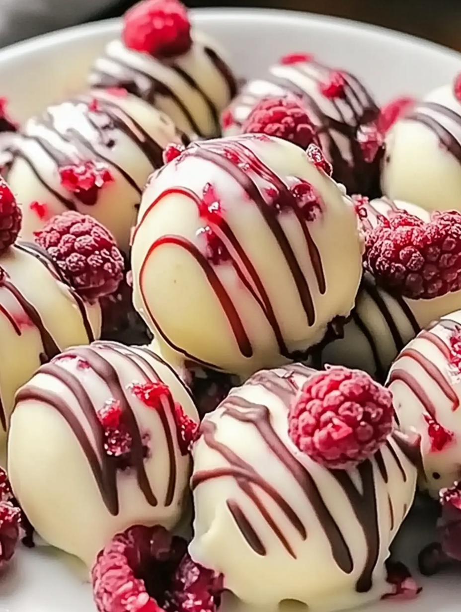 The Best White Chocolate Raspberry Cheesecake Balls