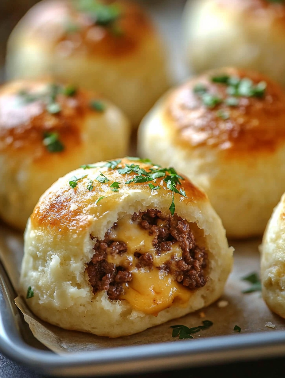 The Best Garlic Parmesan Cheeseburger Bombs