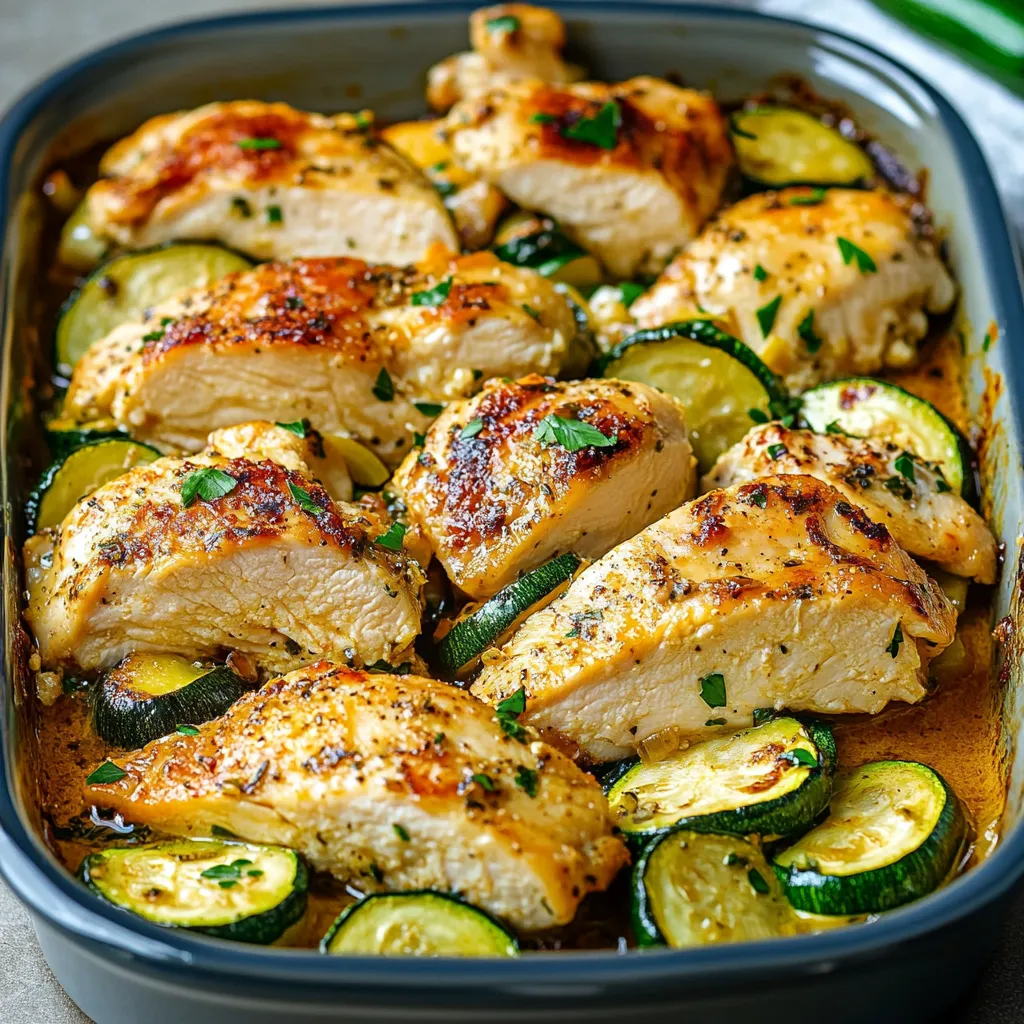 Baked Chicken and Zucchini Meal Image