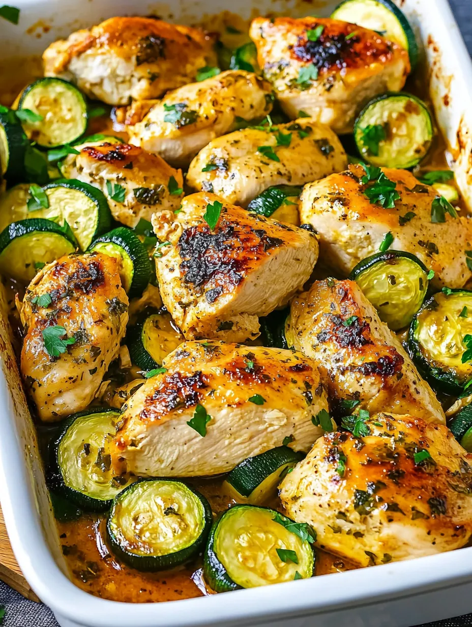 Easy Baked Chicken and Zucchini
