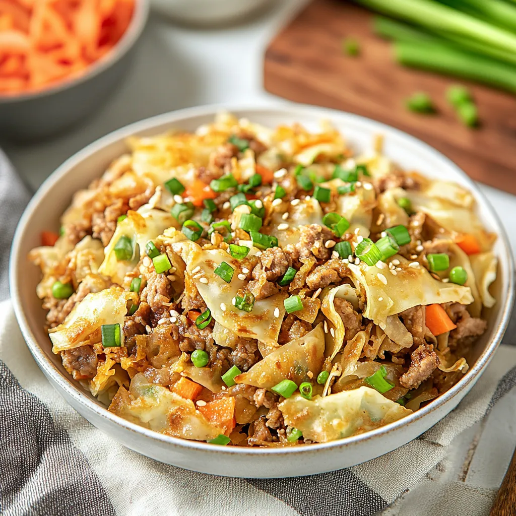 Cabbage and Ground Meat Bowl
