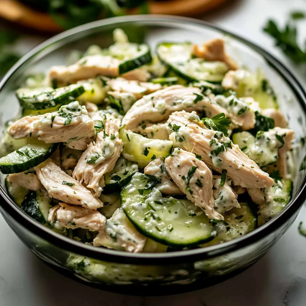 Tzatziki Chicken Salad Dish