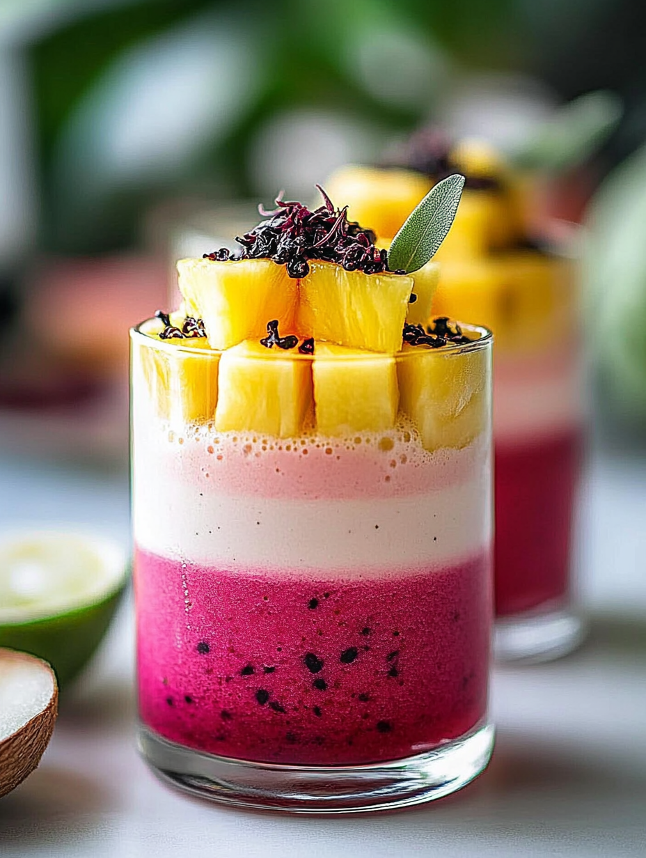 The Best Hibiscus Tea Pineapple Smoothie