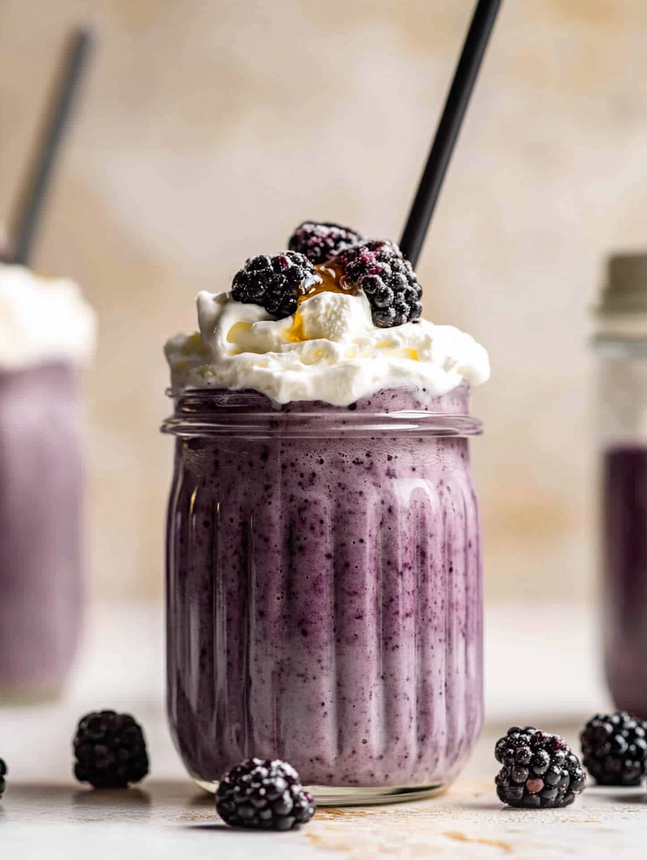 The Best Blackberry Milkshake