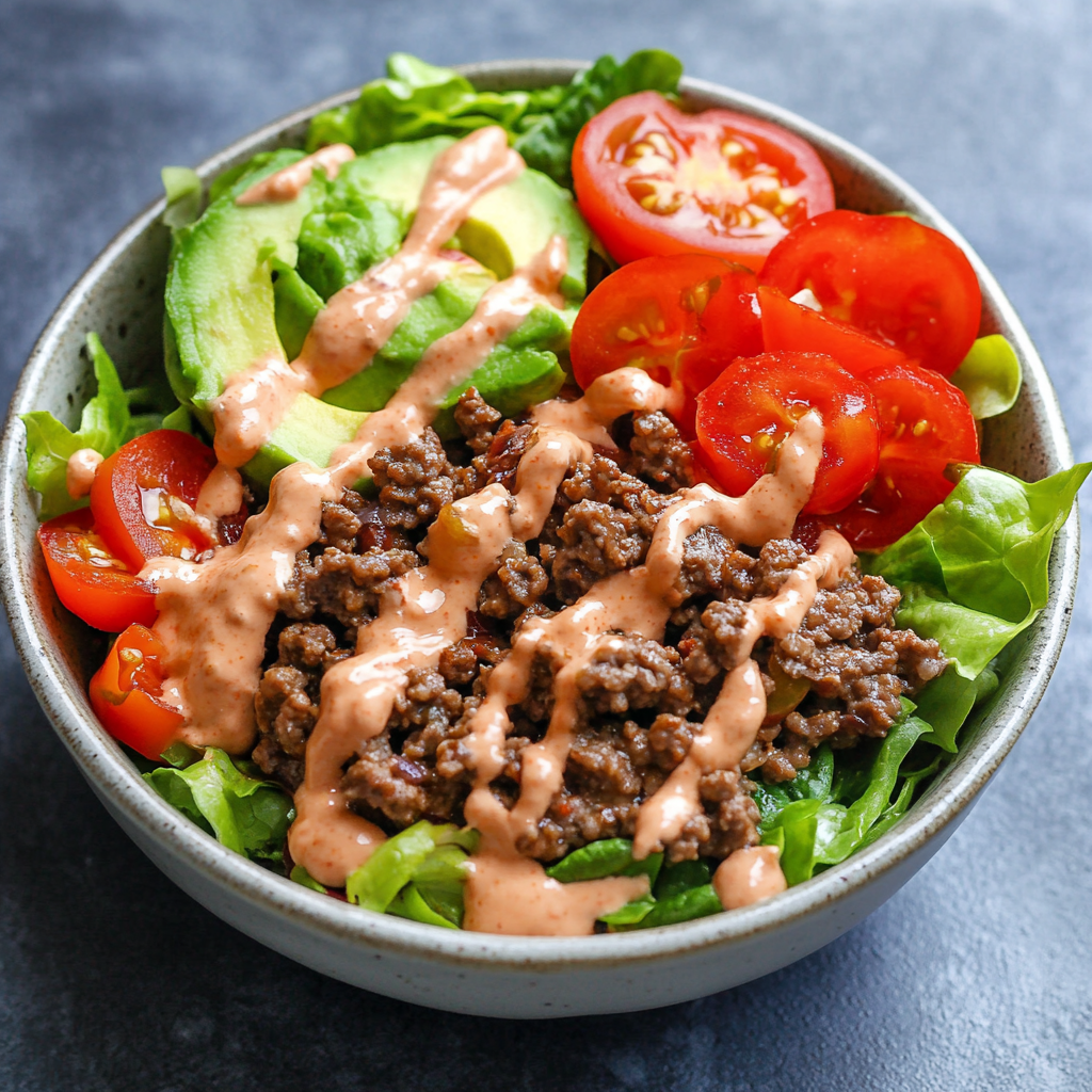 Healthy Burger in a Bowl