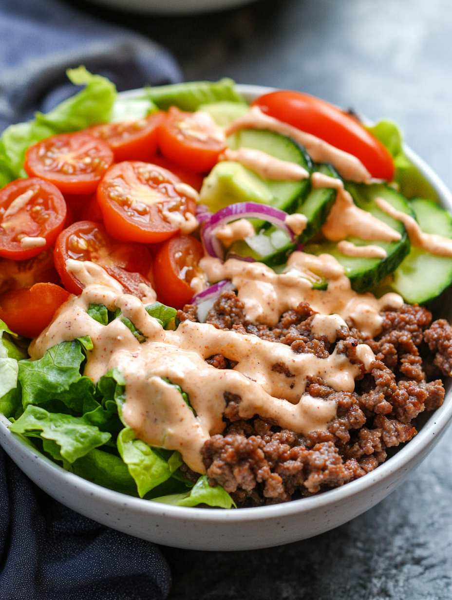 Healthy Burger in a Bowl Recipe