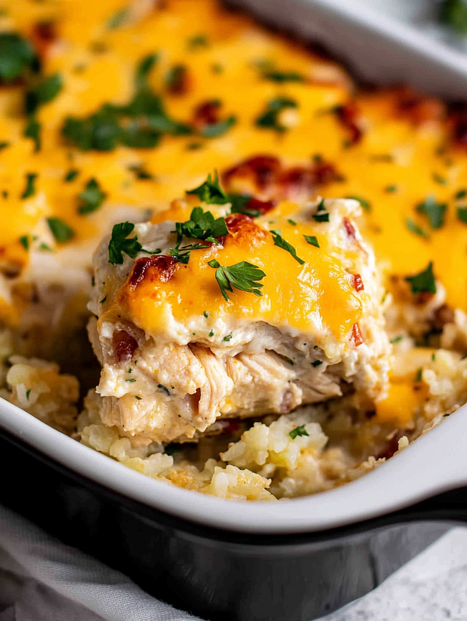 Keto Chicken Cauliflower Casserole Recipe