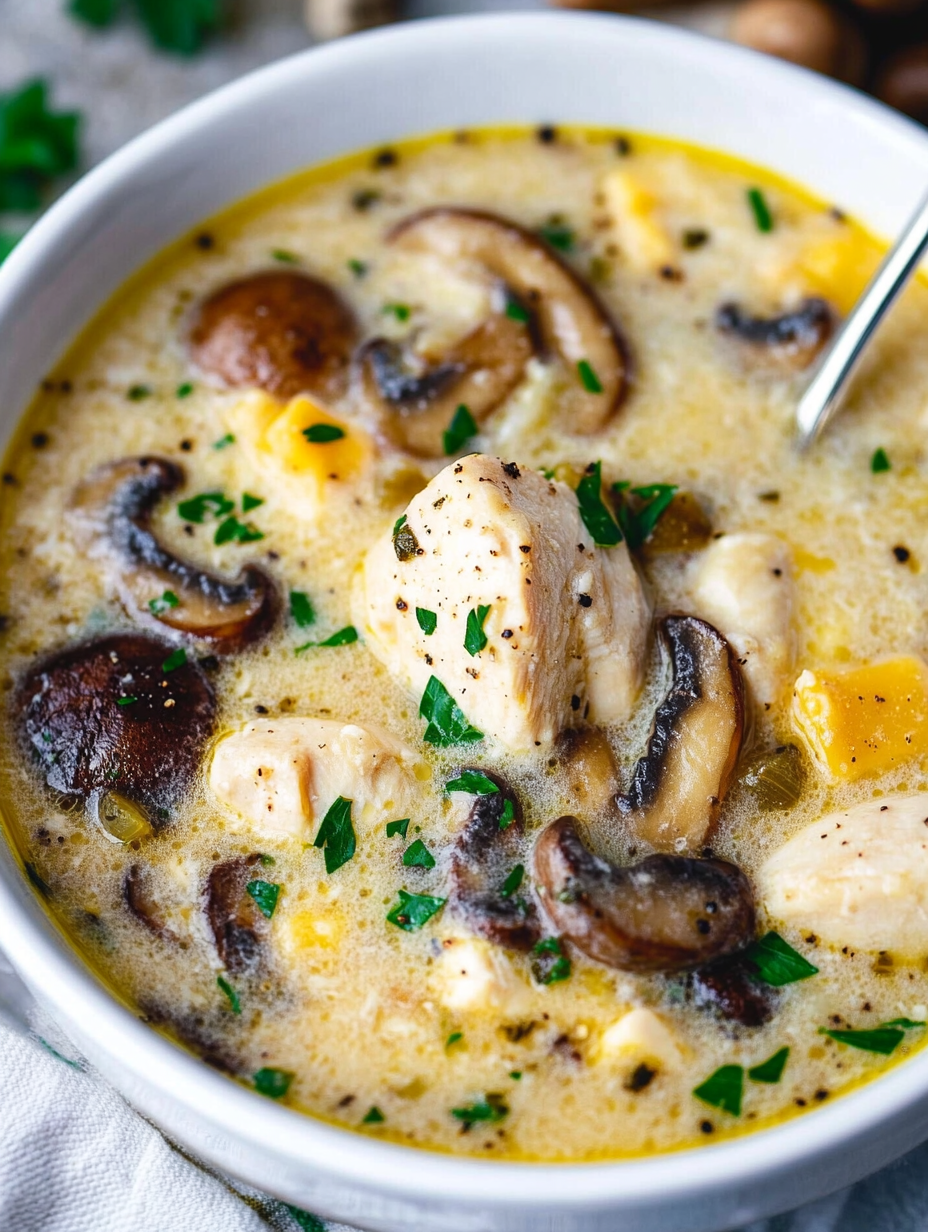 Low Carb Chicken Mushroom Soup Recipe