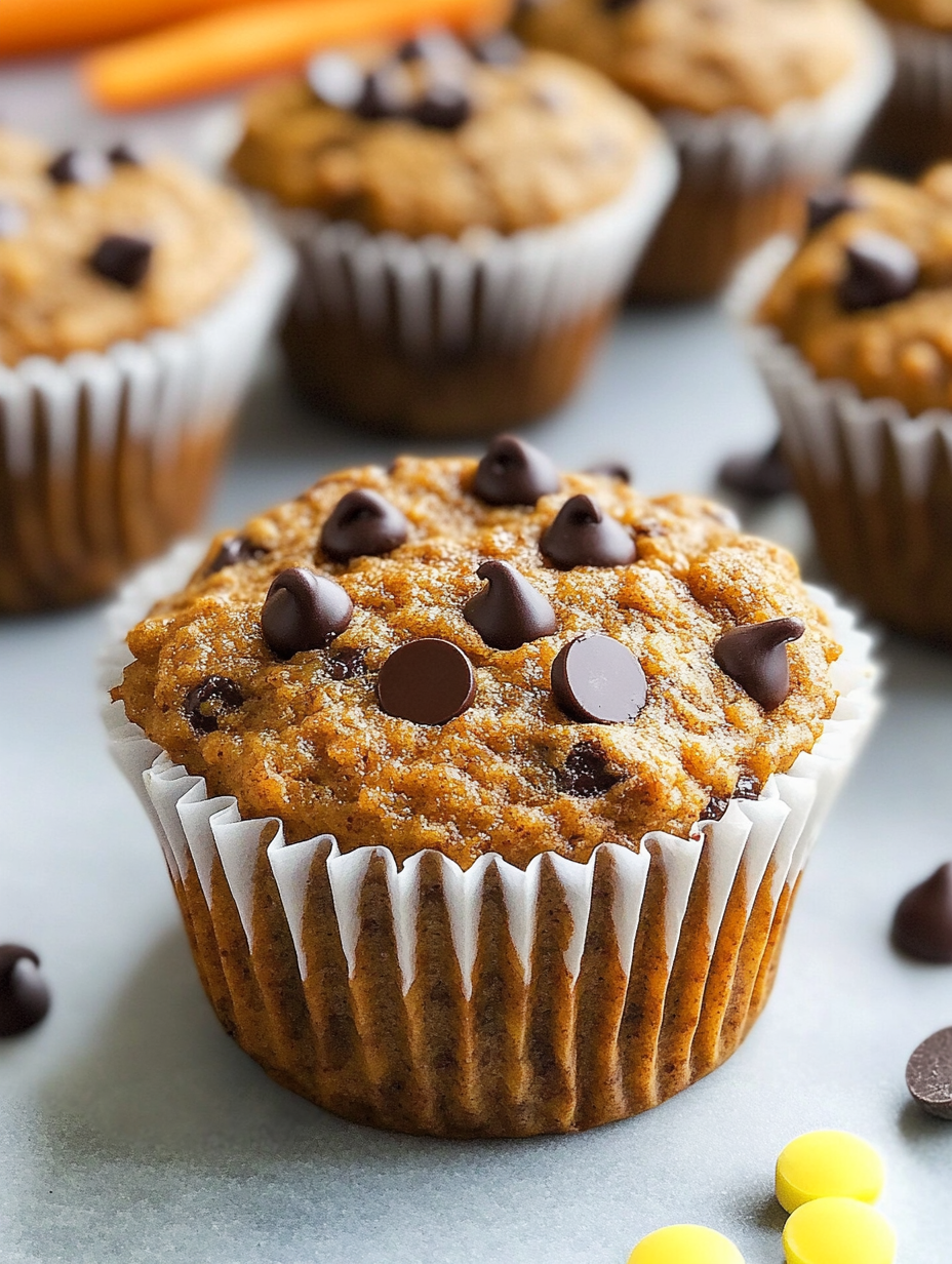 Chocolate Chip Carrot Cottage Cheese Muffins