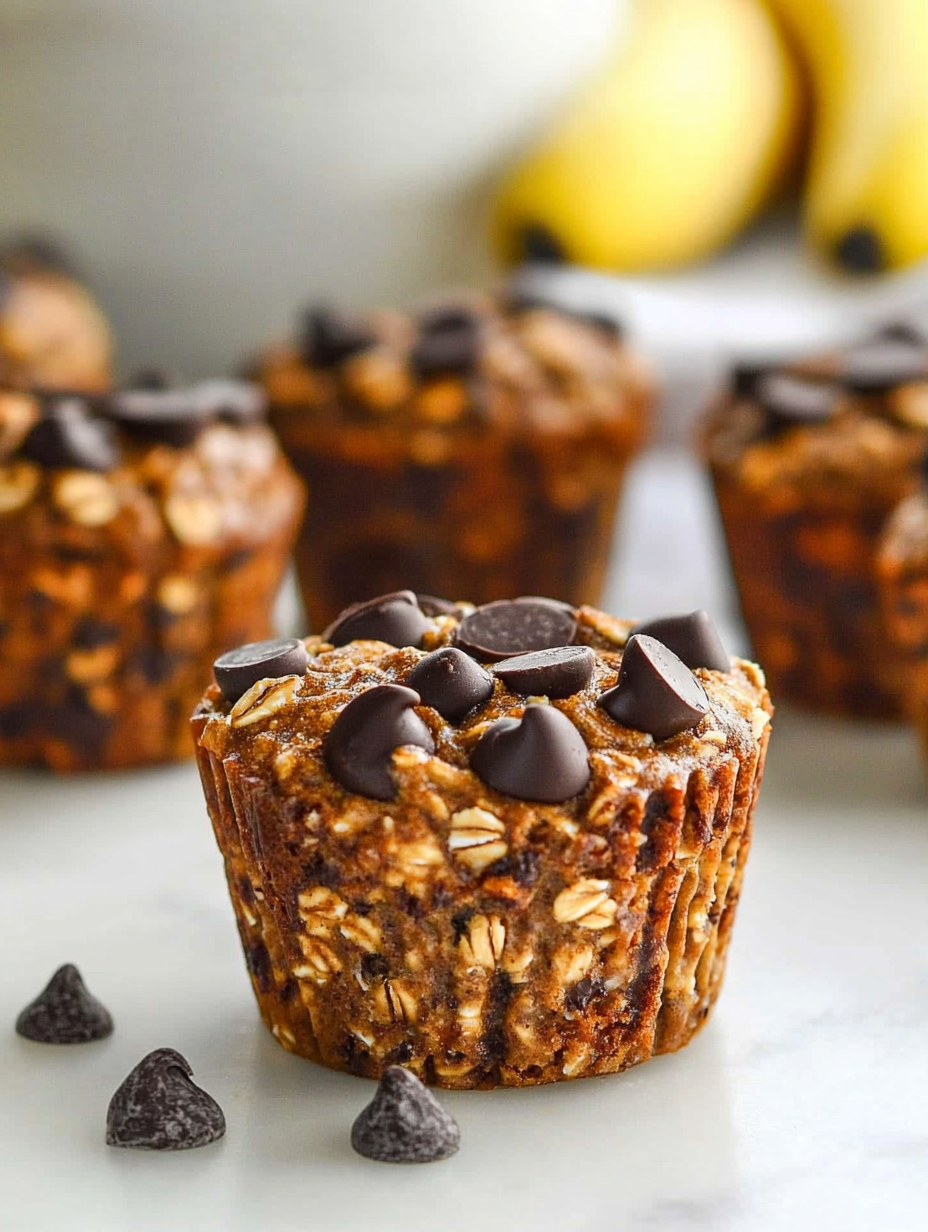 Banana Oatmeal Chocolate Chip Muffins