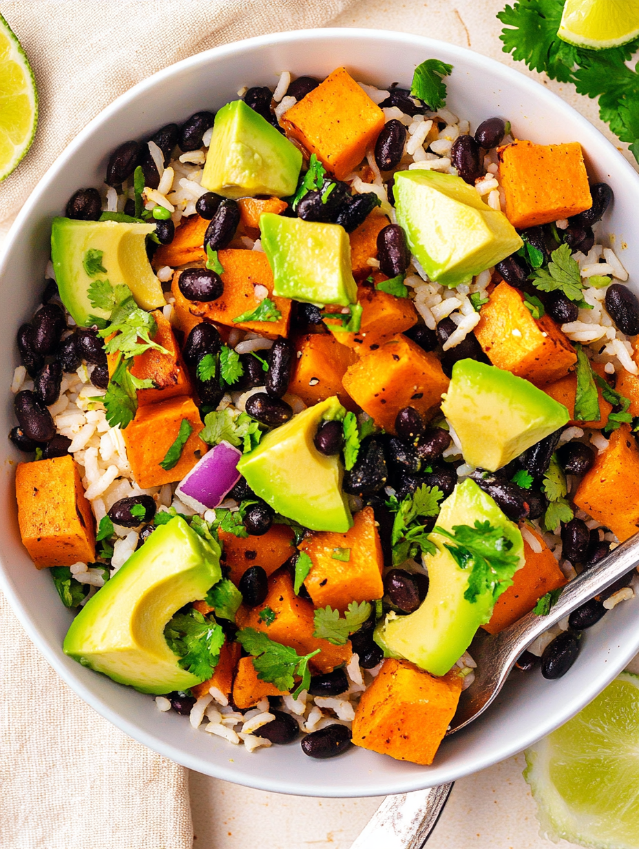 The Best Sweet Potato Black Bean Rice Bowl