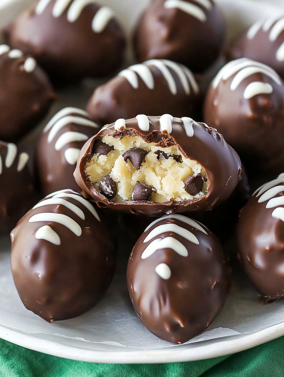 The Best Chocolate Chip Cookie Dough Footballs