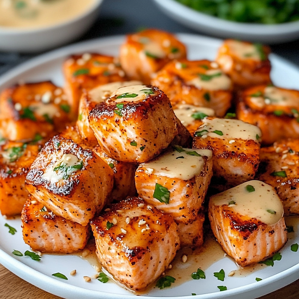 Crispy bang salmon bites Recipe