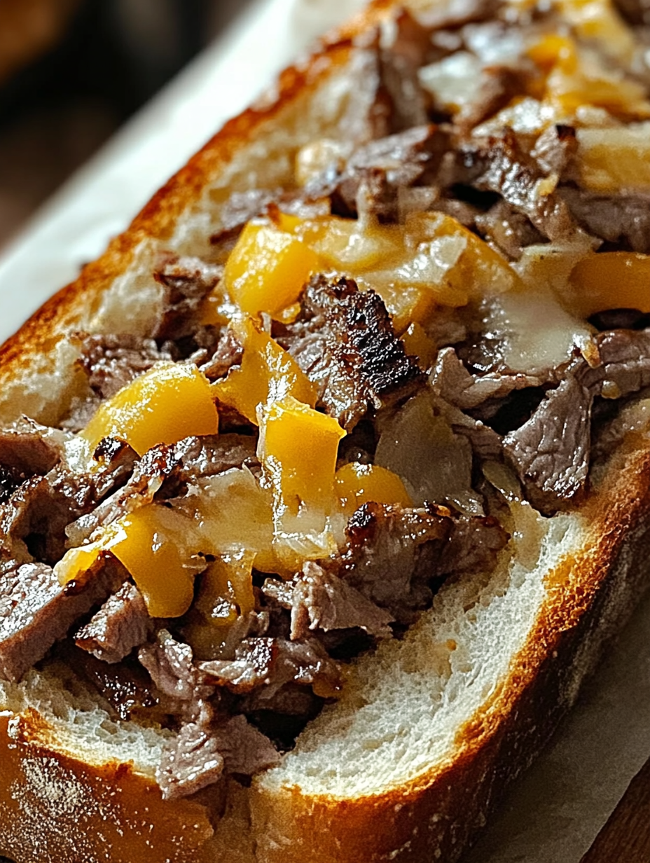 Garlic Philly Cheesesteak Bread Recipe