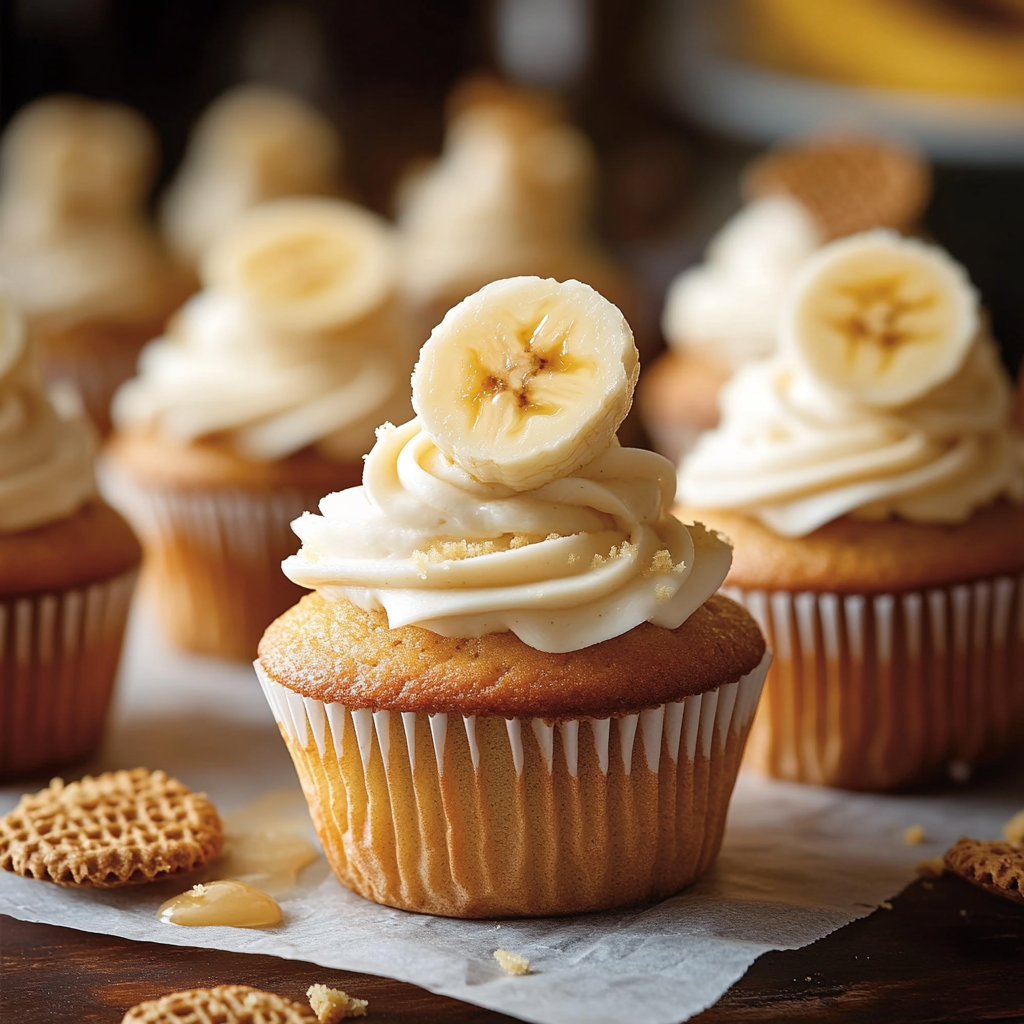 Moist banana pudding cupcakes