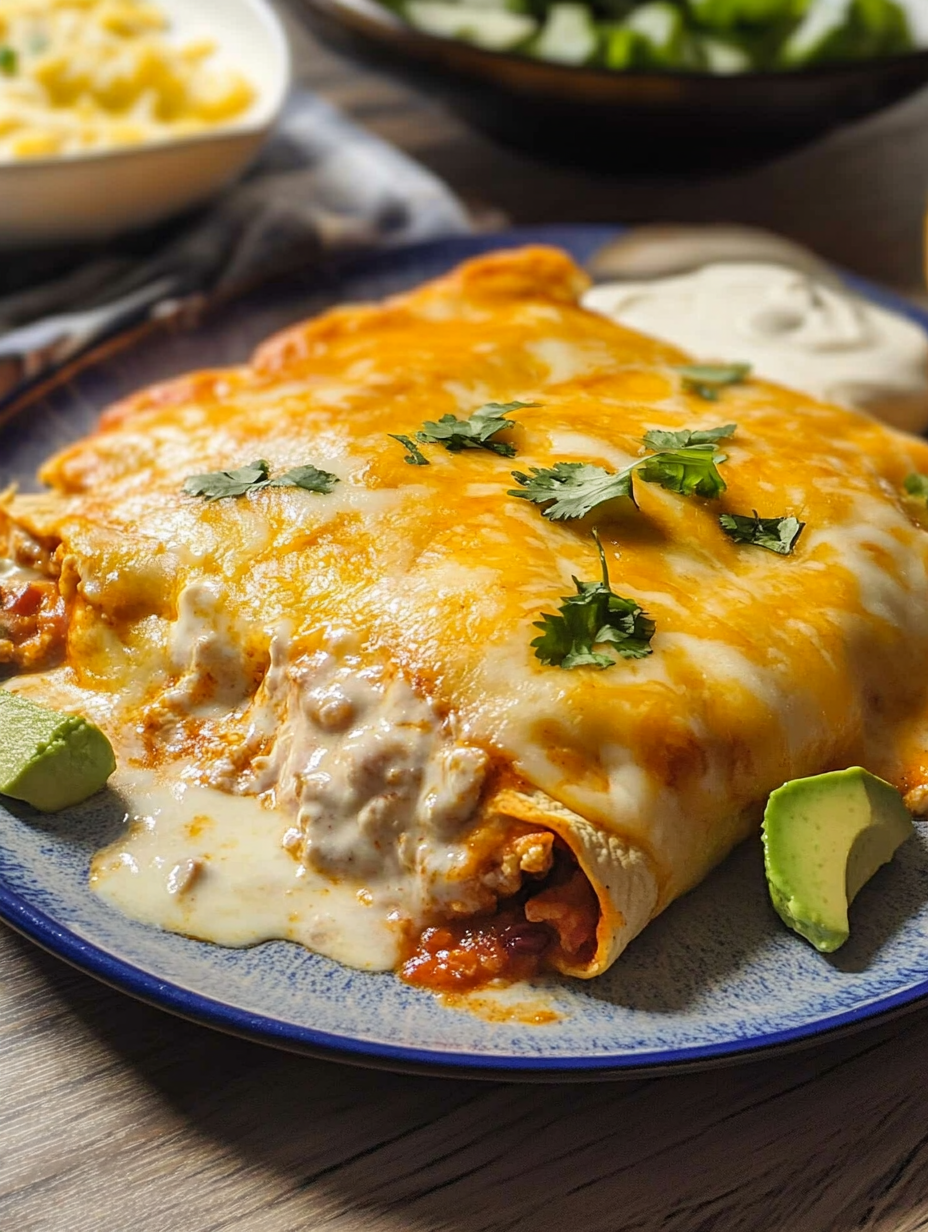 Homemade Sour Cream Enchiladas