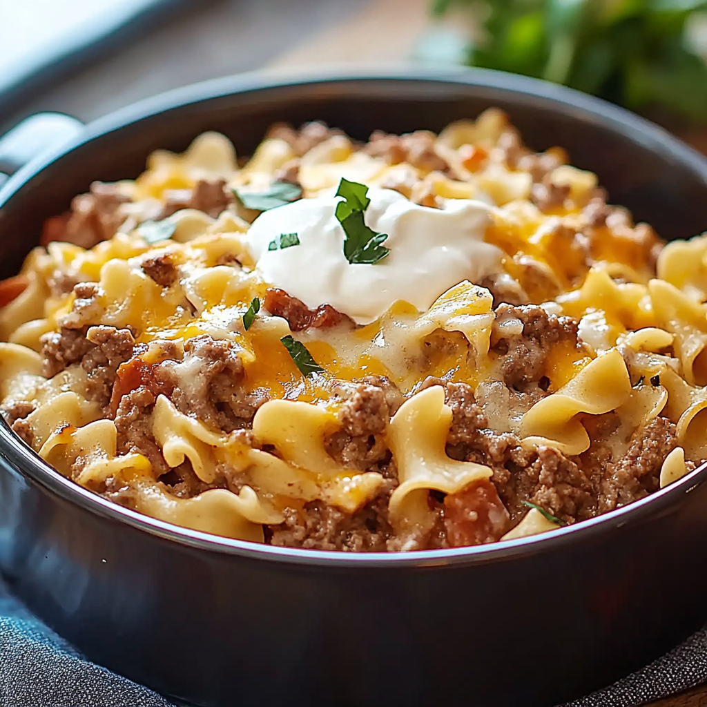 Sour Cream Beef Noodle Casserole Recipe