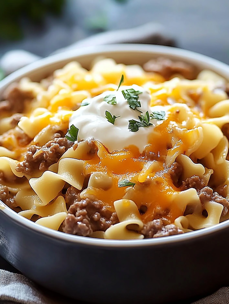 Sour Cream Beef Noodle Casserole