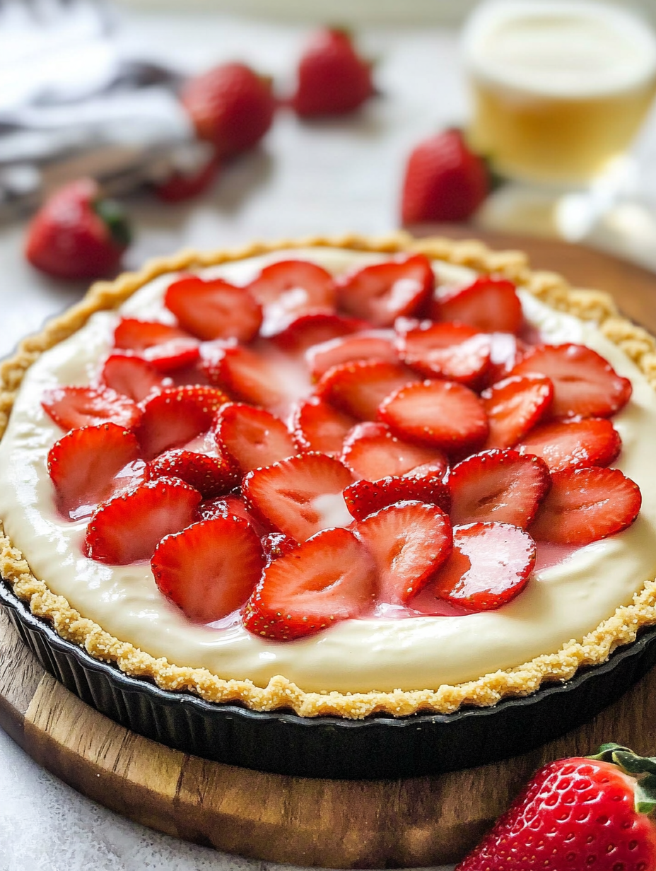 The Best Strawberry Champagne Tart