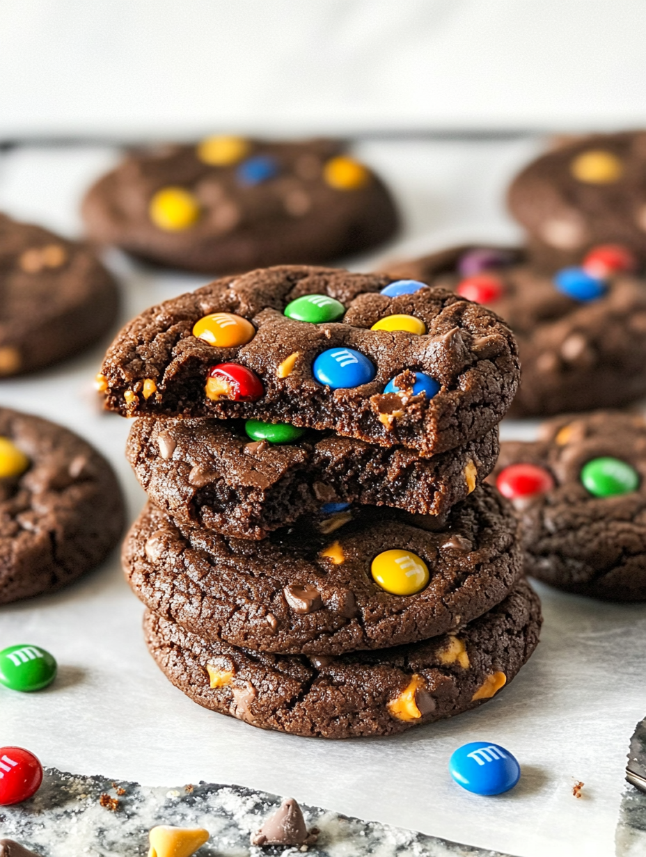 The Best Chocolate Peanut Butter M&M Cookies