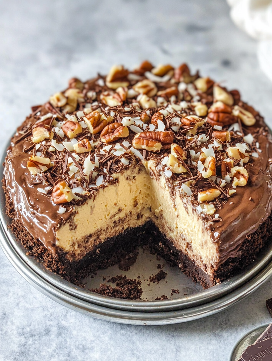 The Best German Chocolate Cheesecake