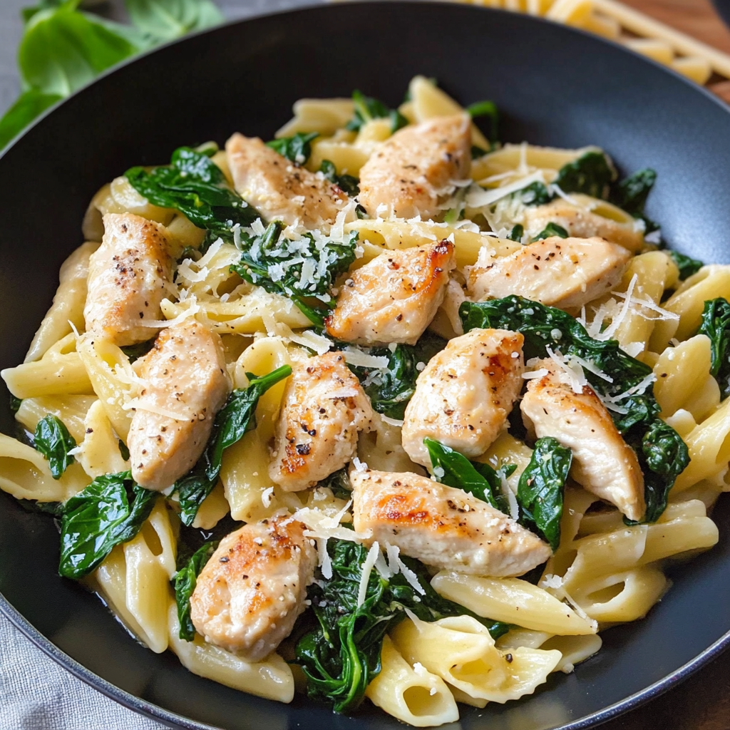 Flavorful Spinach Chicken Pasta Recipe