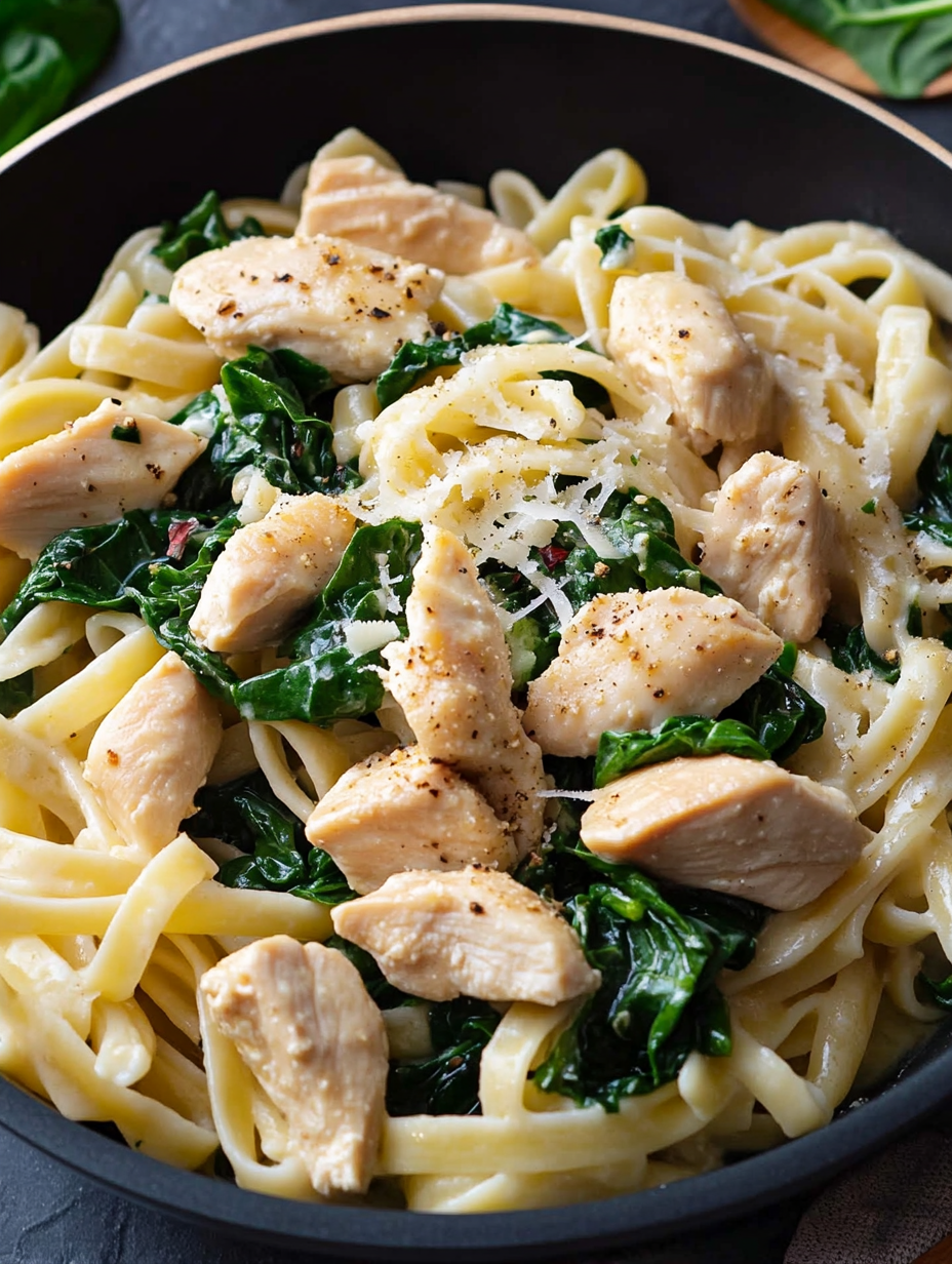 The Best Flavorful Spinach Chicken Pasta