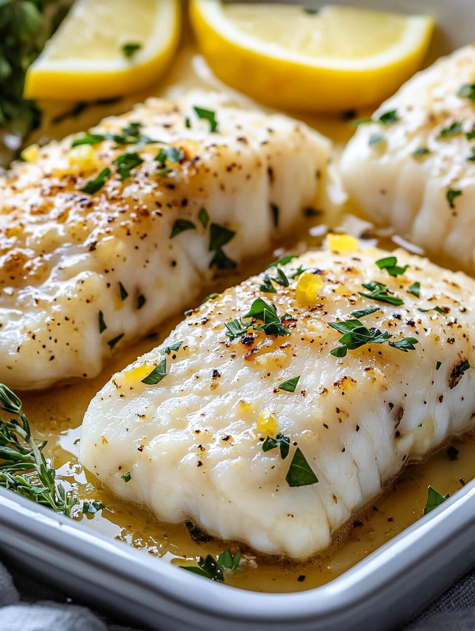 Lemon Butter Baked Cod