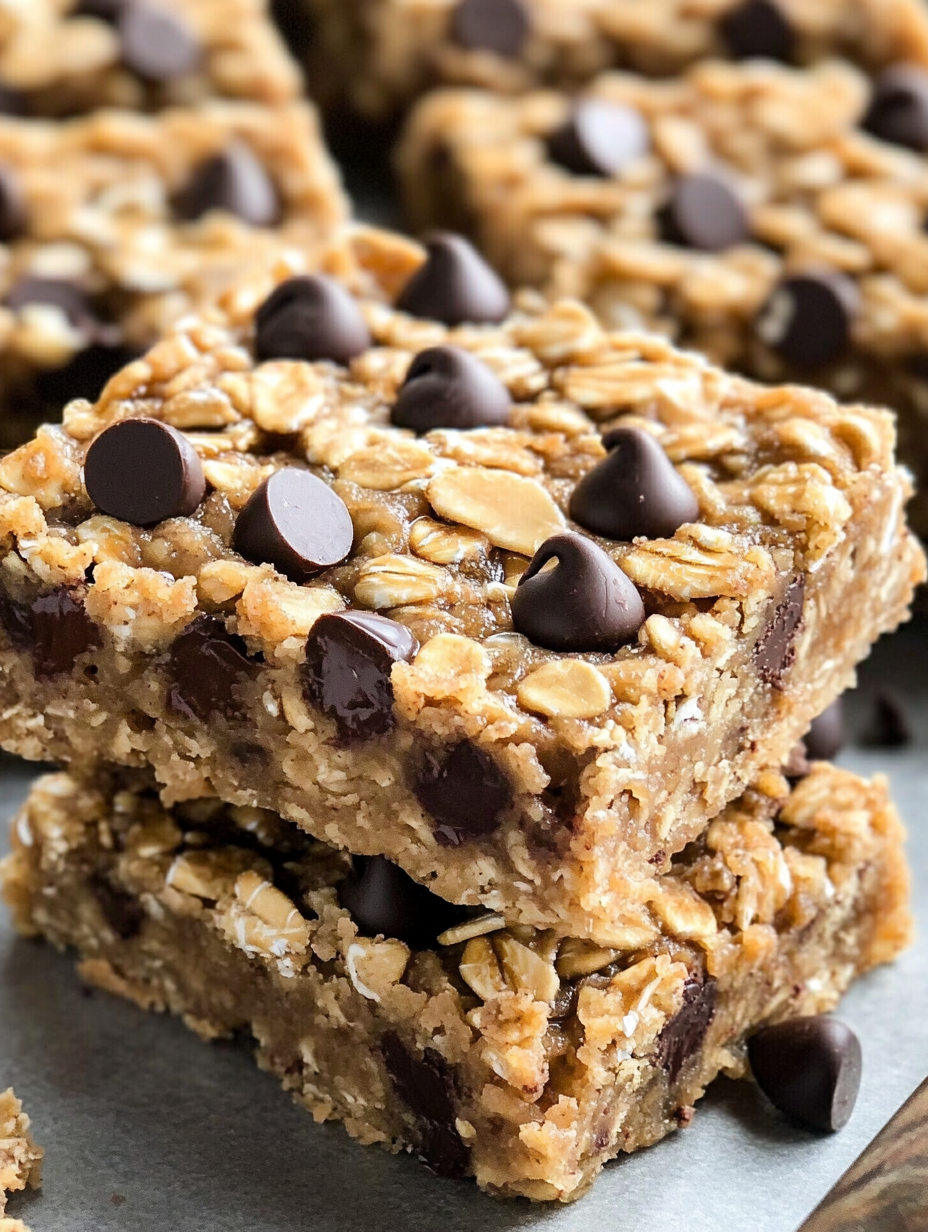 Healthy Chocolate Chip Oatmeal Bars