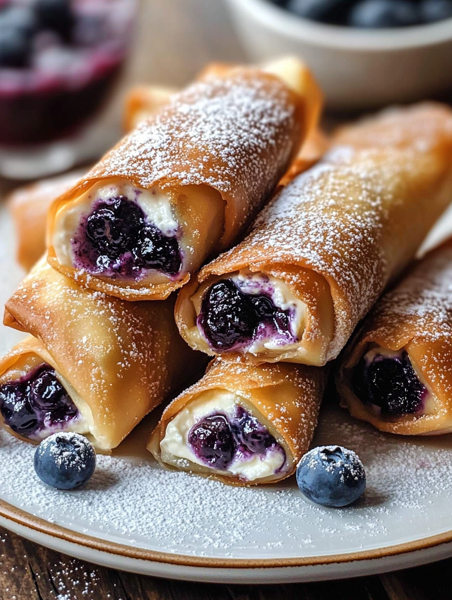 The Best Blueberry Cream Cheese Egg Rolls