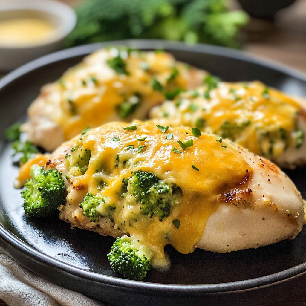 Broccoli Cheddar Stuffed Chicken Breasts Recipe