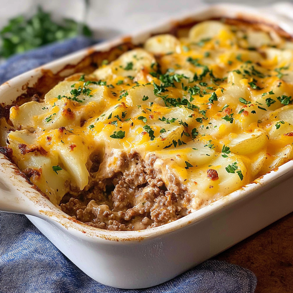 Easy Hamburger Potato Casserole