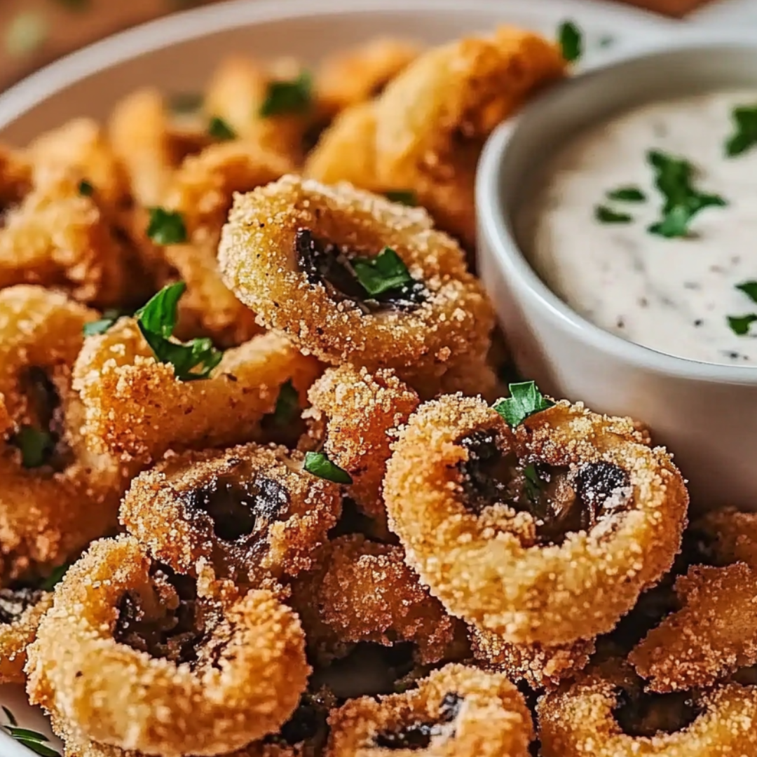 CRISPY FRIED MUSHROOMS WITH COOL RANCH DIP Recipe