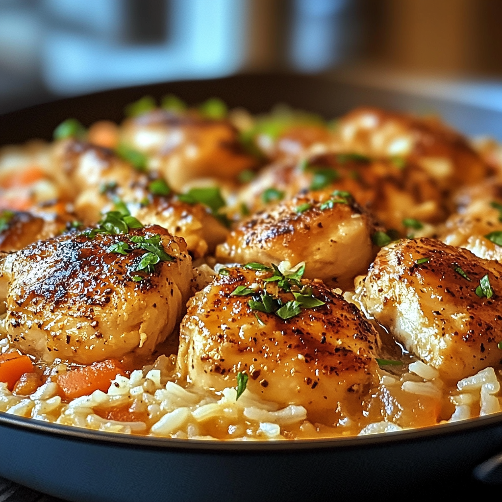 Smothered Chicken and Rice Recipe