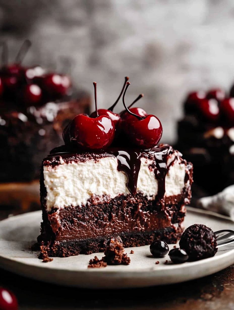 The Best Decadent Black Forest Cheesecake