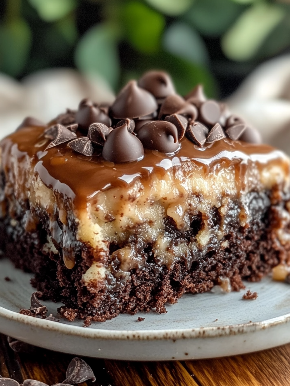 The Best German Chocolate Poke Cake