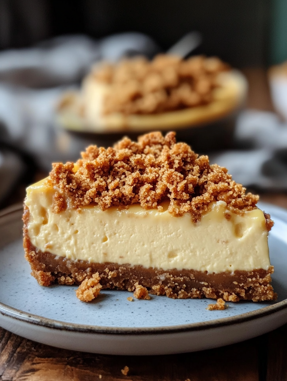 The Best Creamy Butterscotch Cheesecake with a Buttery Crumble