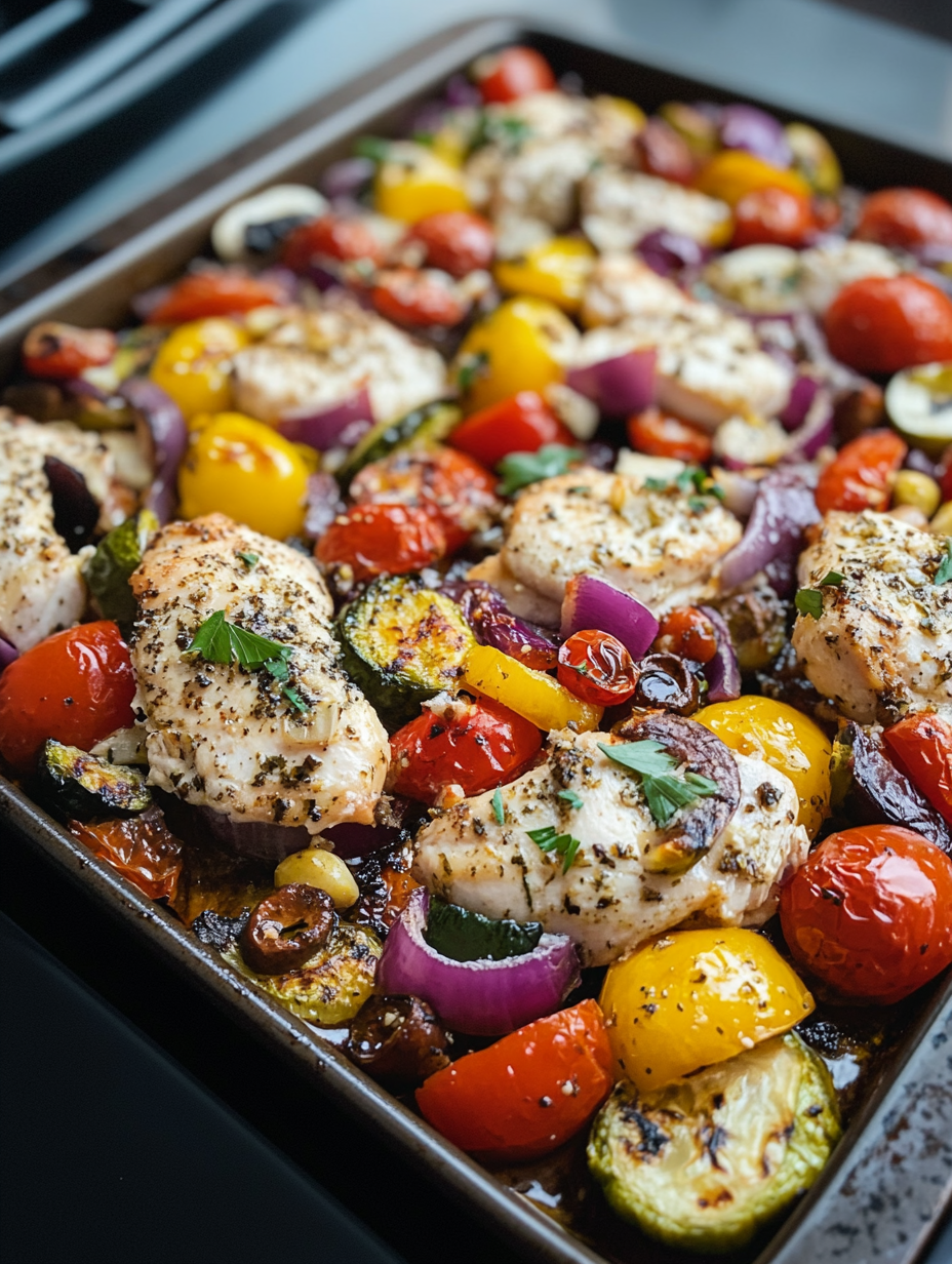 Greek Sheet Pan Chicken Dinner