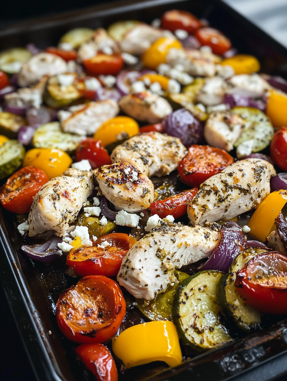 The Best Greek Sheet Pan Chicken Dinner