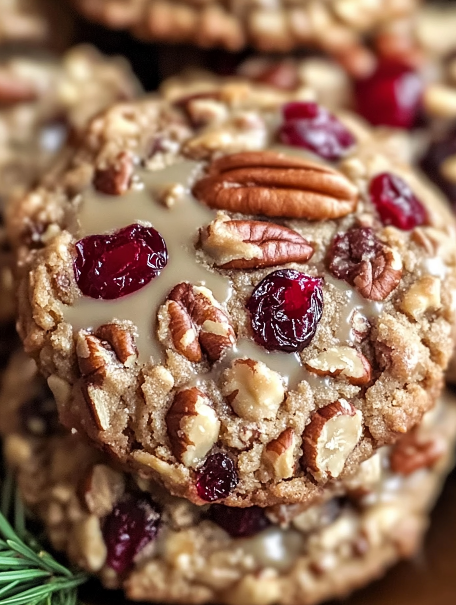 The Best No-Bake Cranberry Pecan Praline Cookies