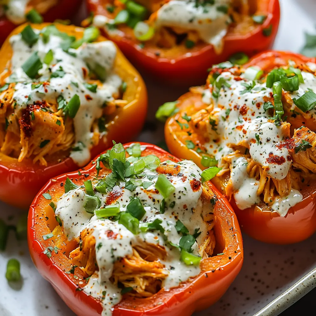 Buffalo Chicken Peppers Dish
