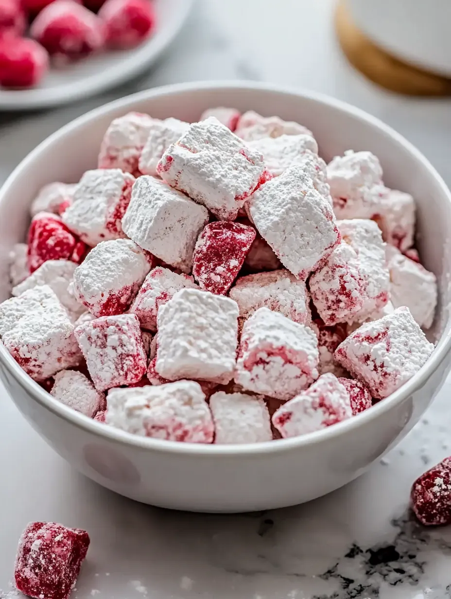 Easy Cherry Cheesecake Puppy Chow