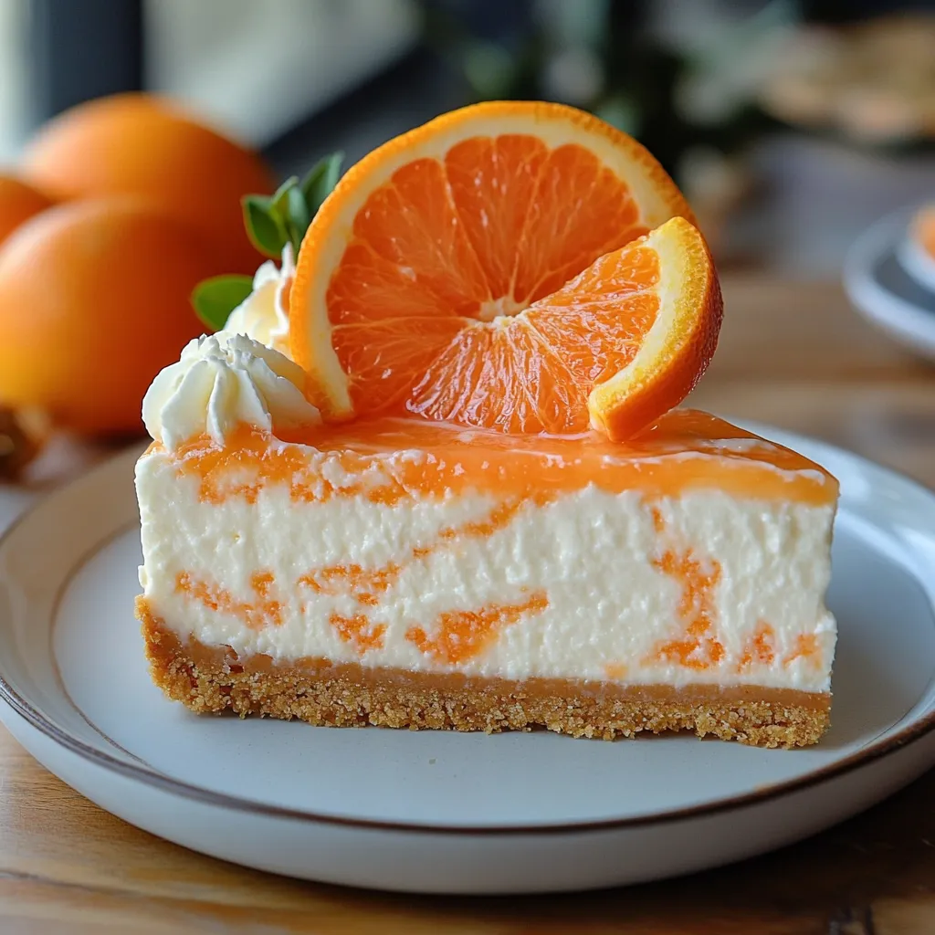 Simple No-Bake Orange Cheesecake