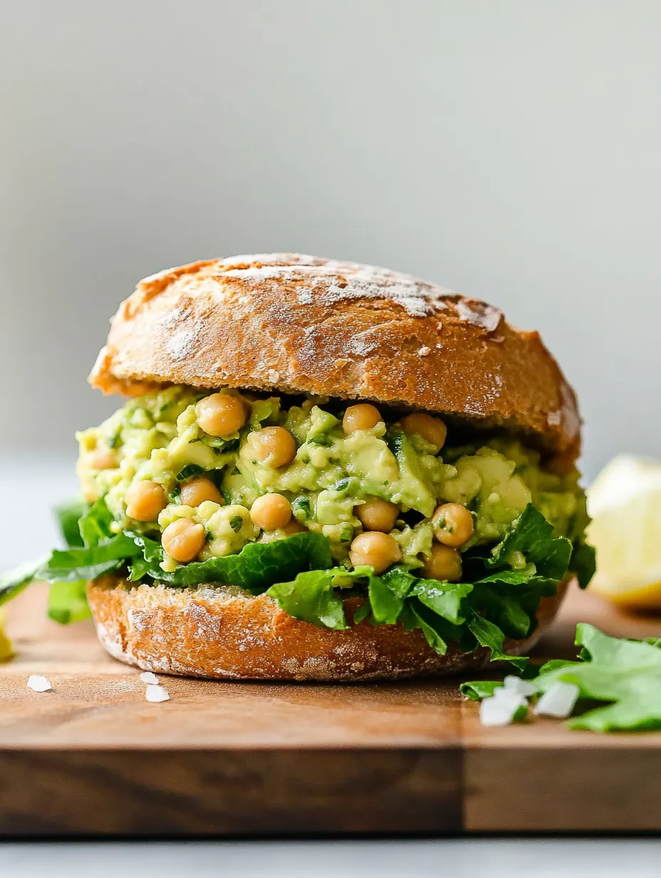 Easy Smashed Chickpea Avocado Sandwiches