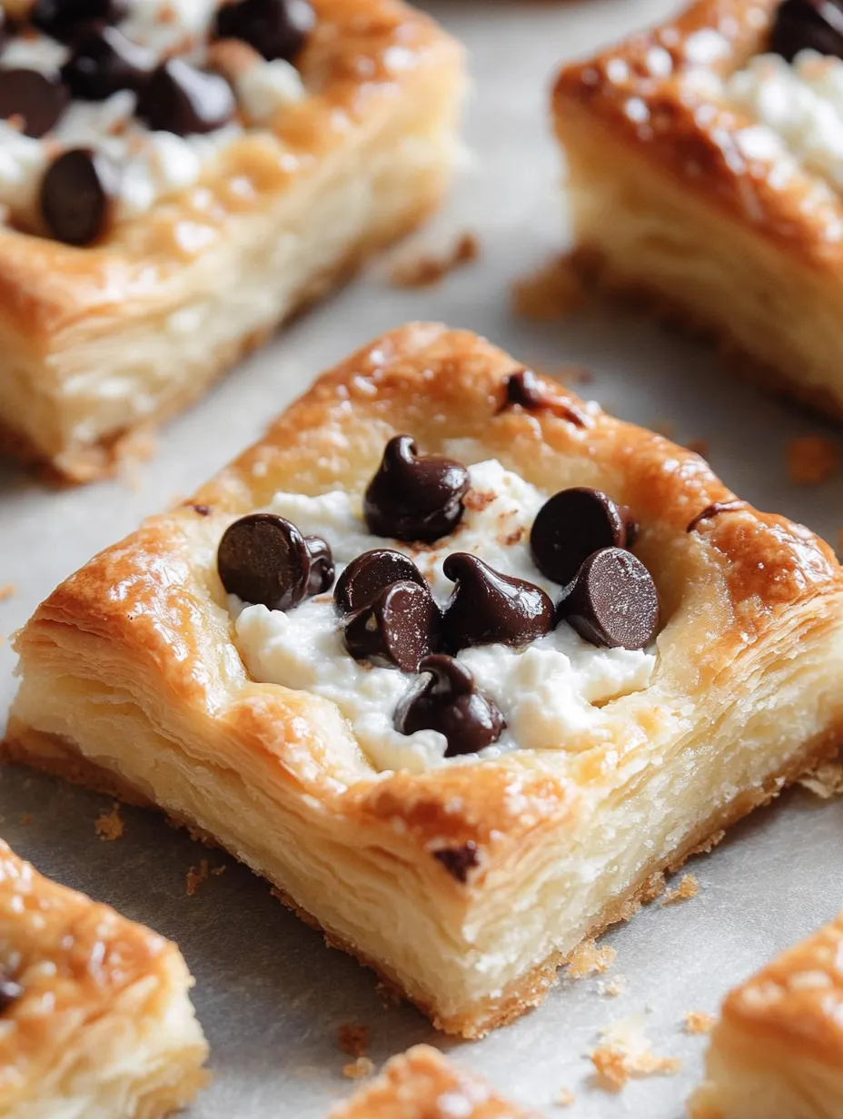 Ricotta Chocolate Chip Pastry Squares