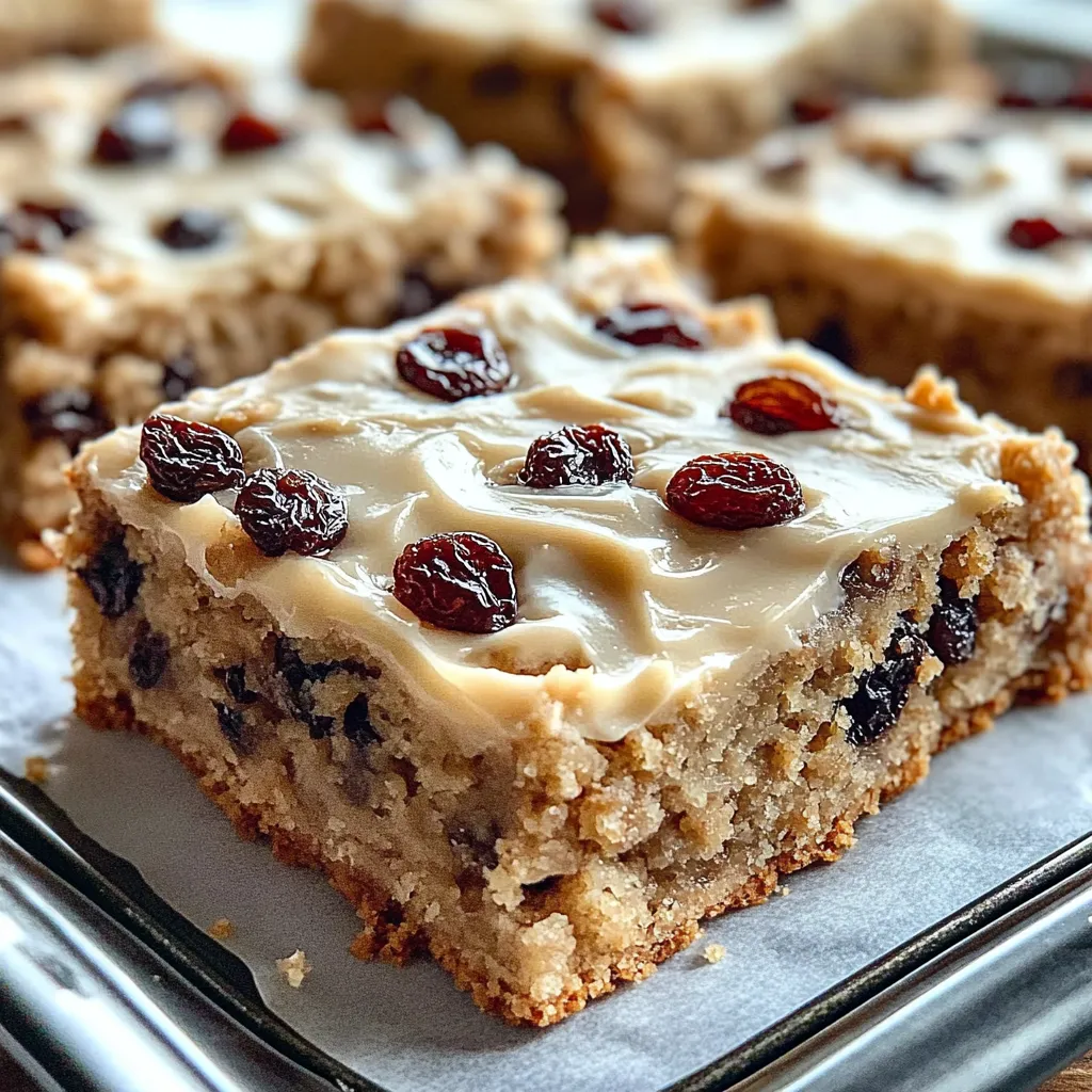 Soft Maple Oat Raisin Bars