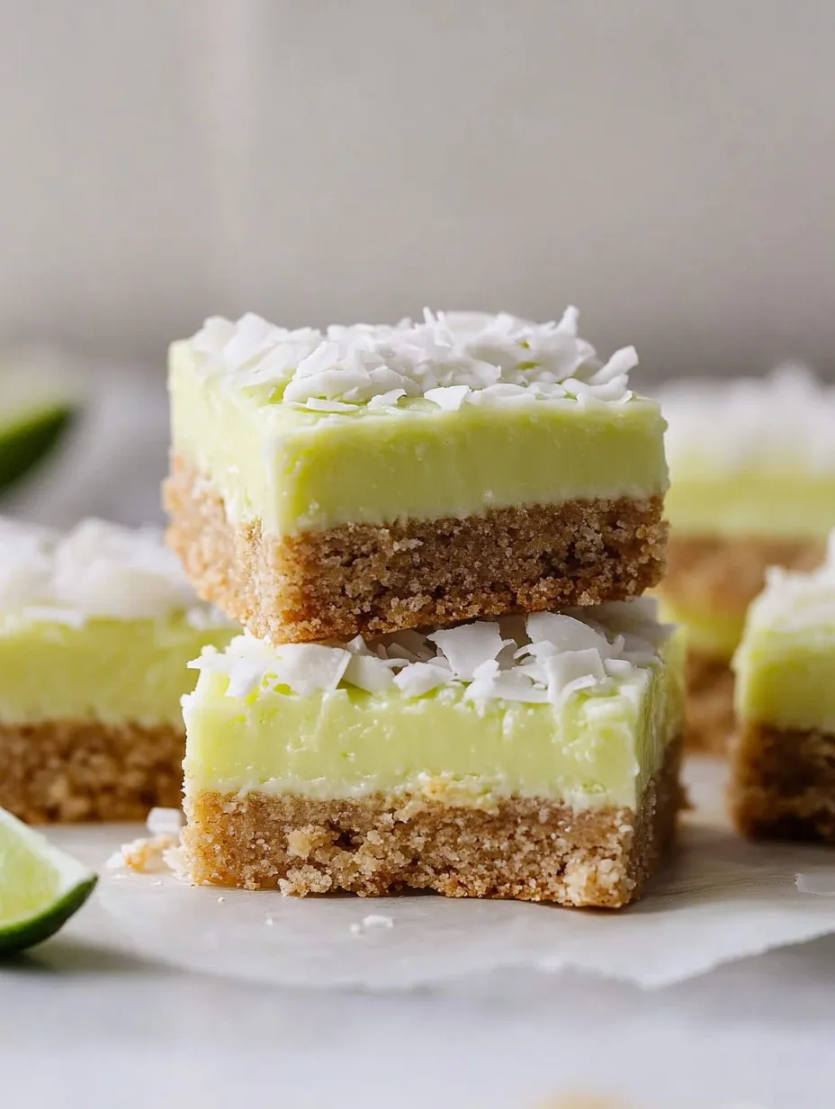 Lime Frosted Coconut Bars