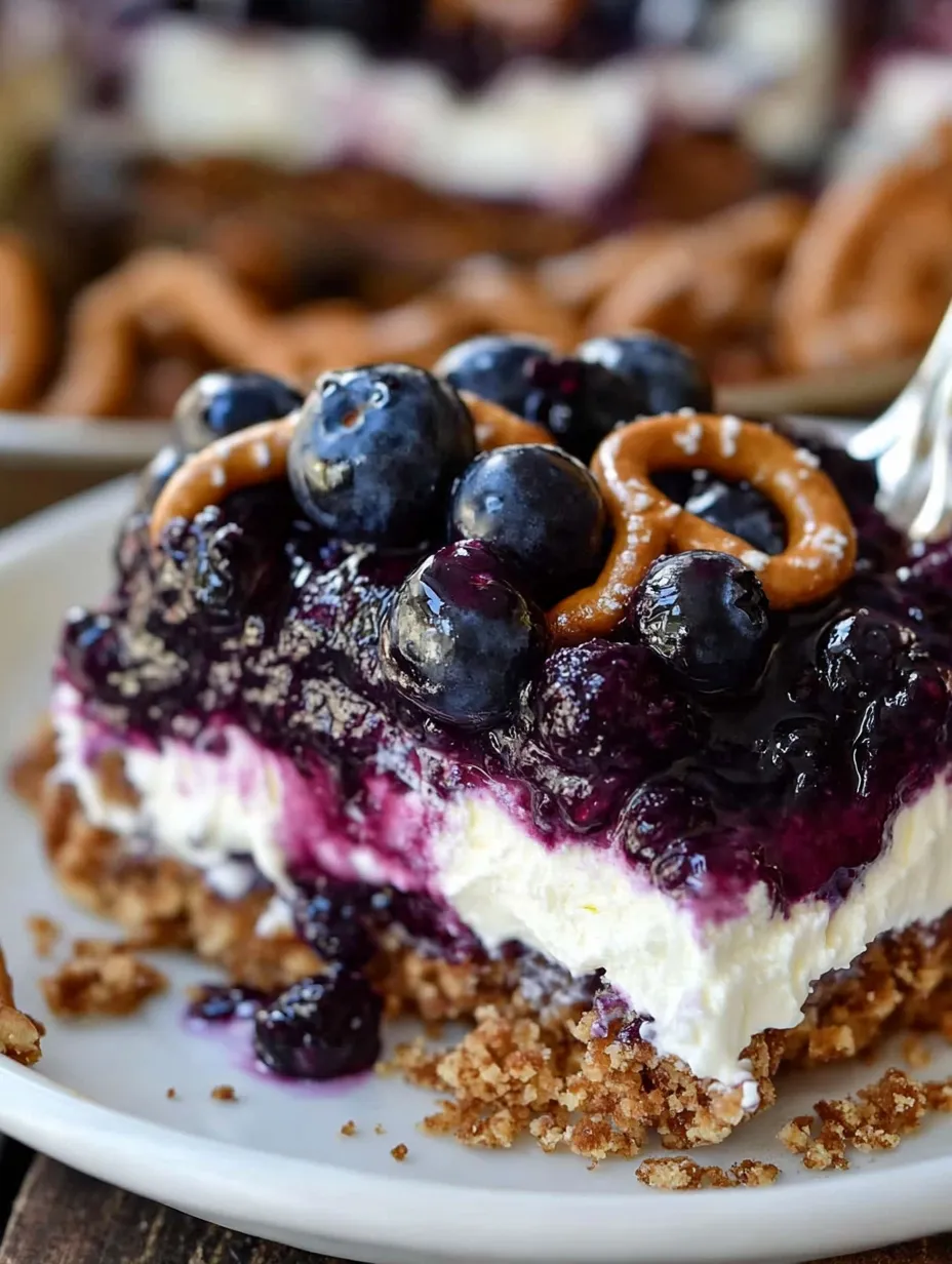 Blueberry Pretzel Salad