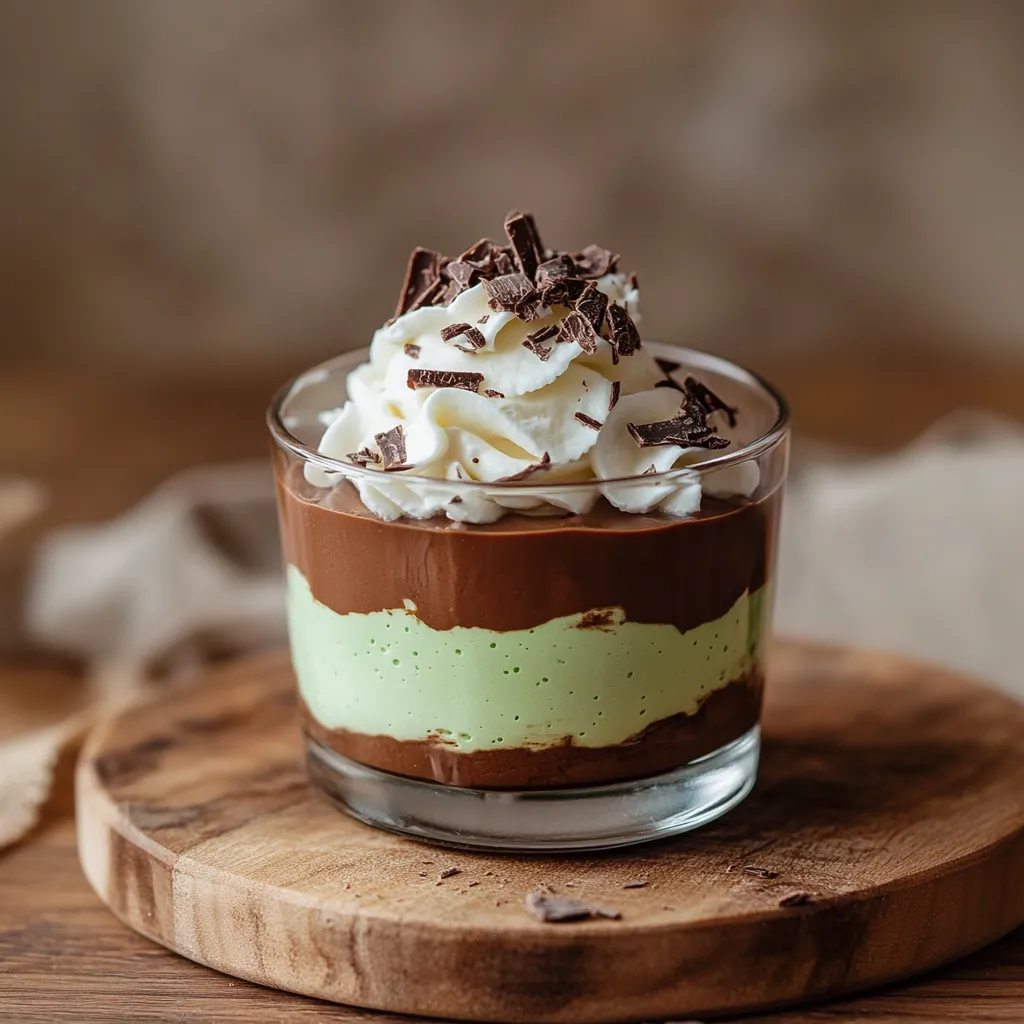Minty Chocolate Layered Dessert Cups