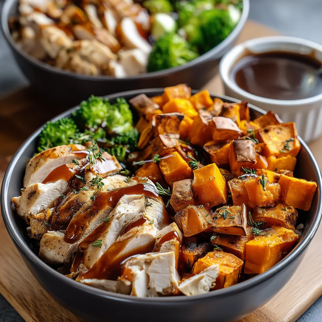 BBQ Chicken Sweet Potato Bowls